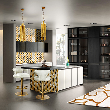 KAROO COUNTER STOOL, HANOI SCREEN, SAKI PENDANT LIGHT